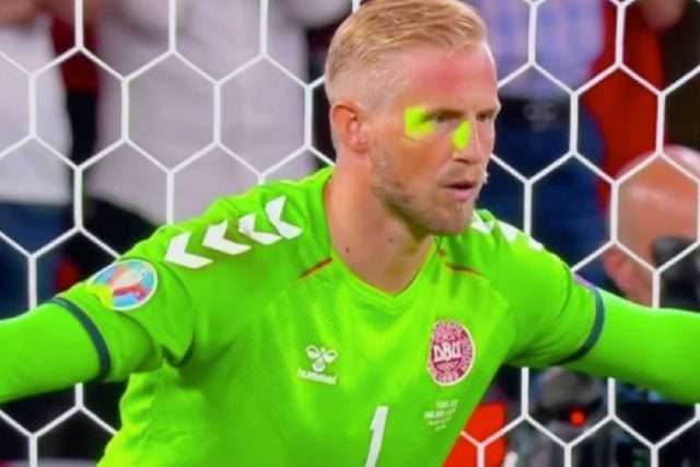 England charged by UEFA after a fan used a laser pen and disturbance during Denmark’s national anthem