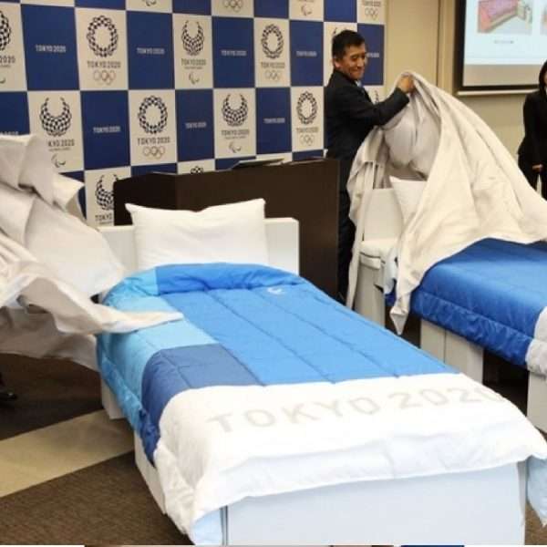 Tokyo Olympics installs cardboard beds inside Olympic Village