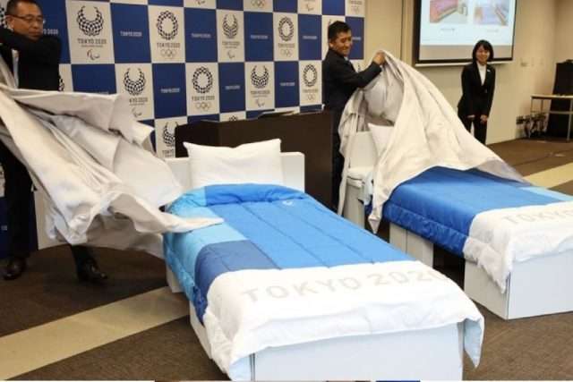 Tokyo Olympics installs cardboard beds inside Olympic Village