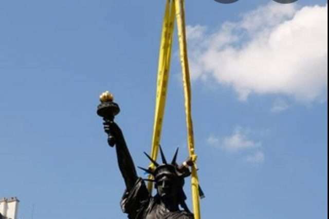 Statue of Liberty’s ‘little sister’ is installed at the French Ambassador’s residence in Washington, DC