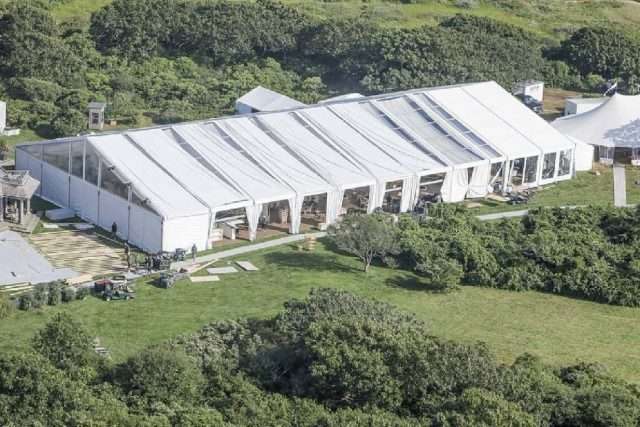Barack Obama builds a big tent outside his mansion for his 60th birthday