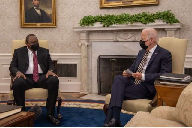 US President Joe Biden hosts Kenyan President Uhuru Kenyatta at the White House