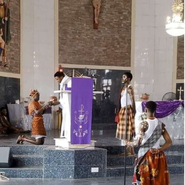 Catholic Church in Abuja celebrates mass using African Cultural Items
