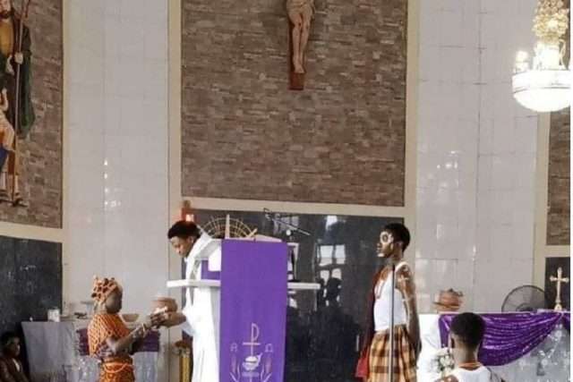 Catholic Church in Abuja celebrates mass using African Cultural Items