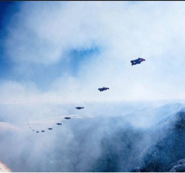 Wingsuit pilot becomes the first person to fly in and out of an active volcano