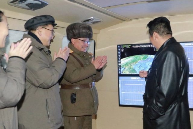 Kim Jong-un leader of North Korea presided over the 3rd hyper-sonic missile test