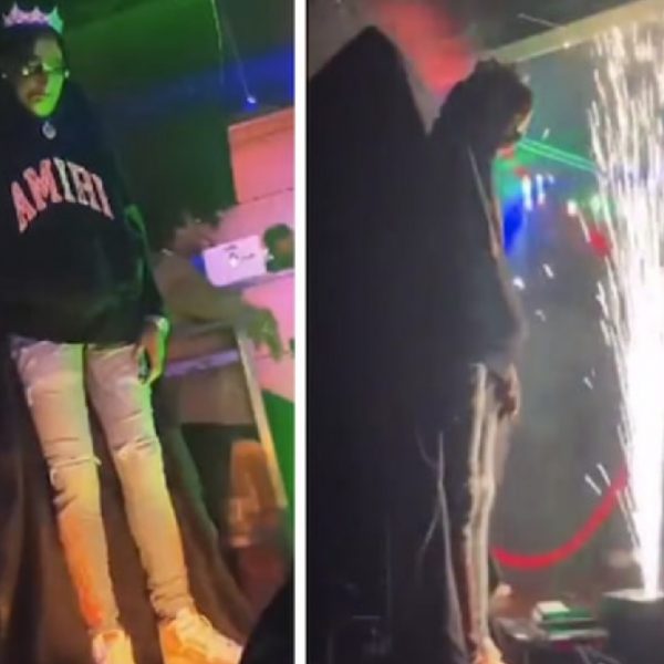 U.S. Rapper Goonew’s dead body propped up on stage at a D.C nightclub during a memorial