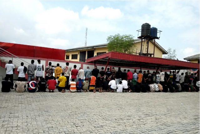 92 internet fraudsters (Yahoo Boys) were arrested in Port Harcourt Nigeria