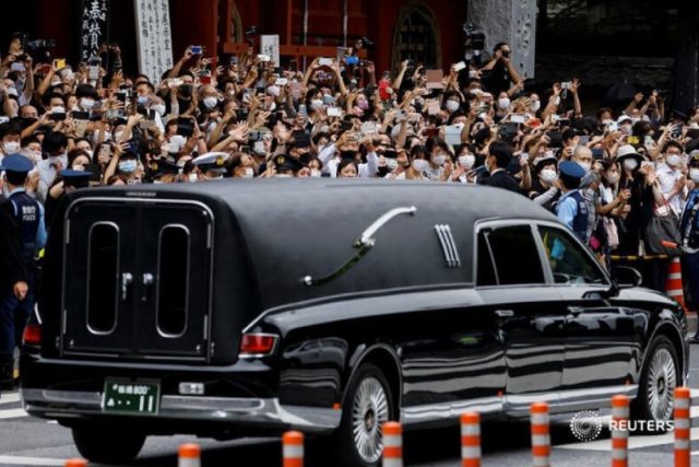 Japanese say goodbye to the former PM Shinzo Abe at funeral days after he was assassinated