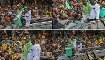 William Ruto and Gachagua offer free chapatis to Kiambu residents