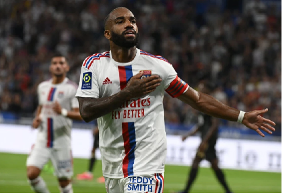 Alexandre Lacazette scores his first goal on return to Lyon