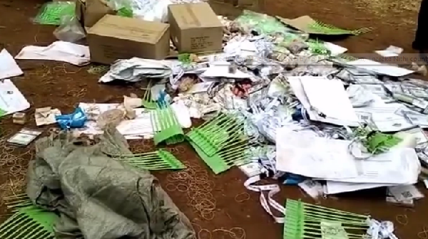 IEBC materials destroyed by members of the public in Chuka