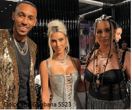 Chelsea’s Aubameyang and wife meet Kim Kardashian at a fashion show