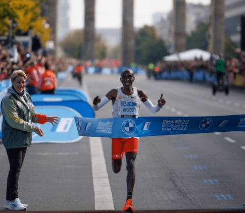‘Our victory’ Eliud Kipchoge breaks his own record in Berlin