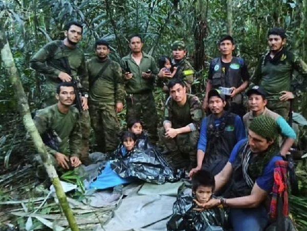 Missing children found in the Amazon after they survived a plane crash