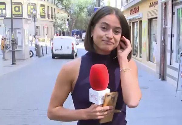 Man arrested after touching a Spanish reporter on the ass during live coverage