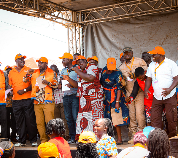 ODM elected members conduct a member recruitment drive at Mamboleo Market Kisumu (photos)